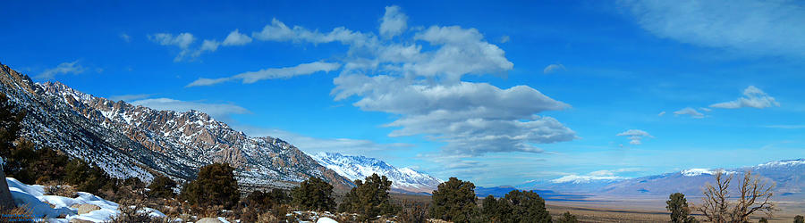 Mountain Photograph - Eastern Sierras Panoramic - U S 395 California by Glenn McCarthy Art and Photography