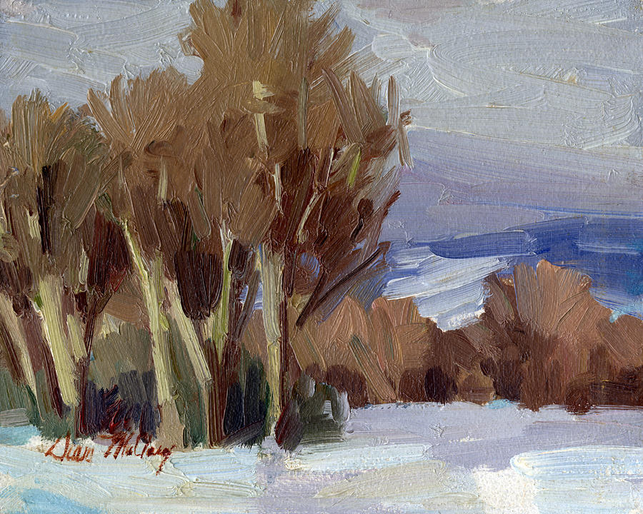 Eastern Washington Winter Painting by Diane McClary