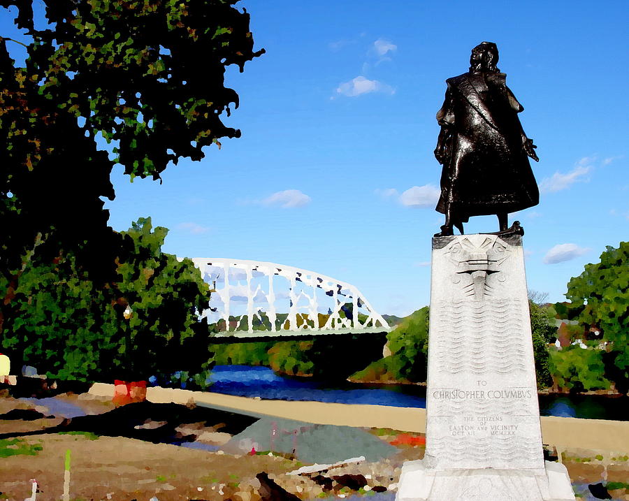 Easton PA - Christopher Columbus Monument Photograph by Jacqueline M Lewis