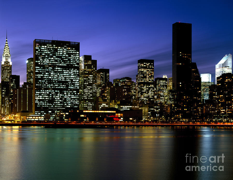 Eastside Manhattan Skyline At Dusk Photograph by Rafael Macia