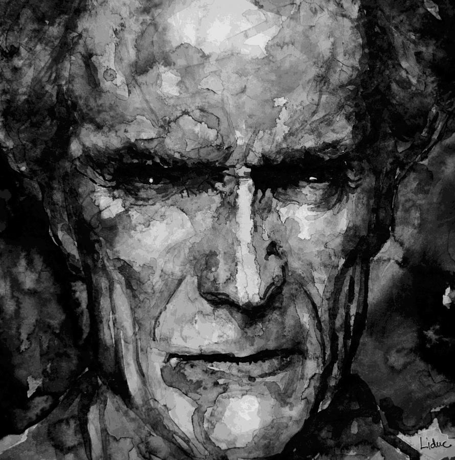 Clint Eastwood Painting - Eastwood in BW by Laur Iduc