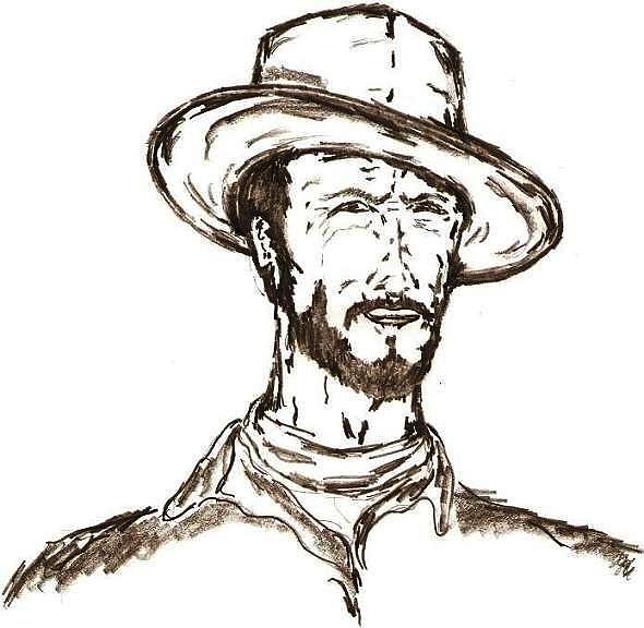 Eastwood Drawing by Vijay Chavan - Fine Art America