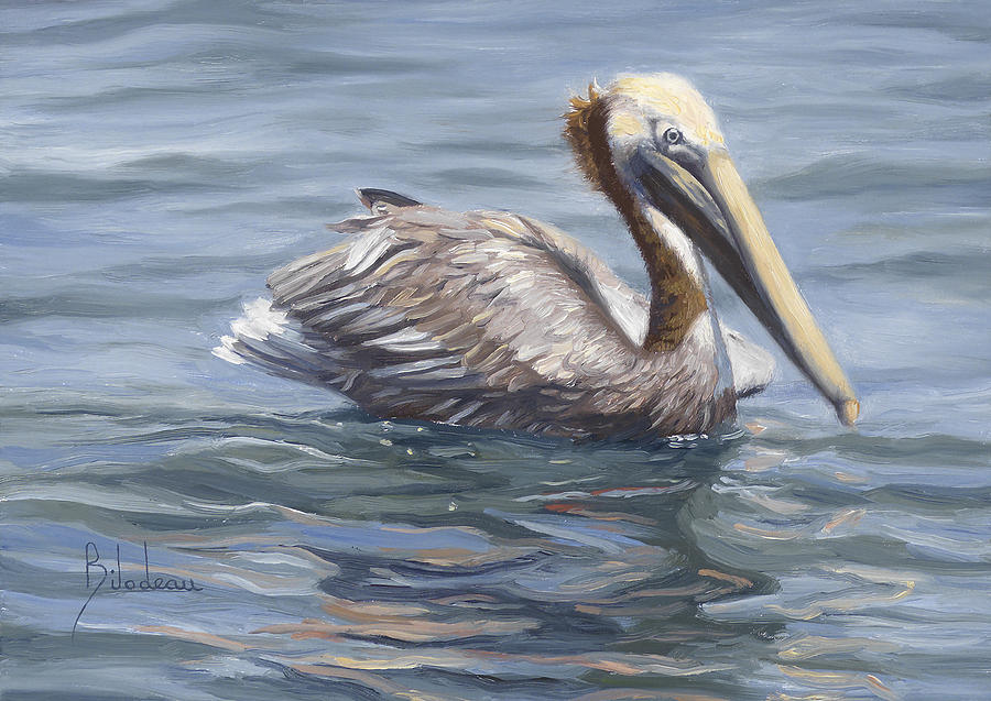 Pelican Painting - Easy Morning by Lucie Bilodeau