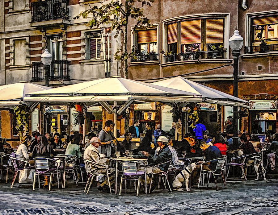 Eating Out in Barcelona Photograph by Brian Tarr