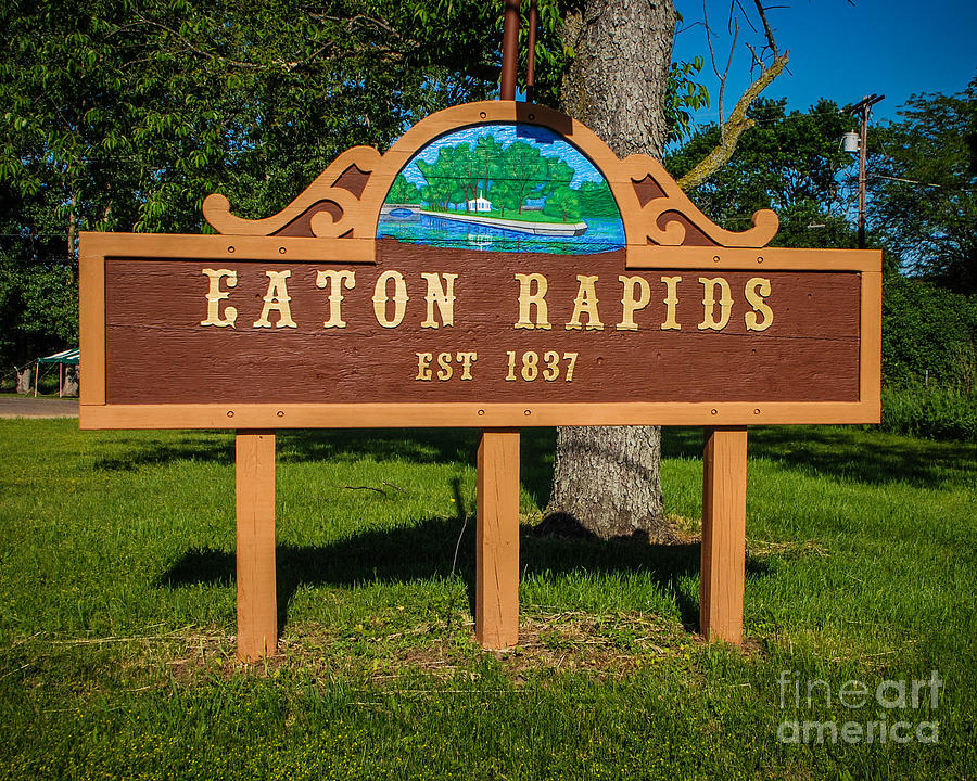 Eaton Rapids Sign Photograph by Grace Grogan