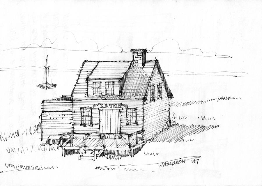 Eatons Residence Drawing by Richard Wambach