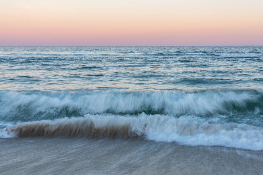 Sunset Photograph - Ebb and Flow Seaside New Jersey by Terry DeLuco