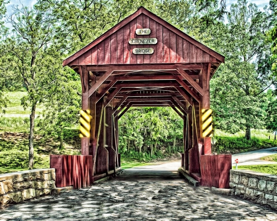 Ebenezer Bridge at Mingo Creek Park Photograph by Jennifer Jae - Pixels