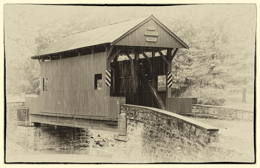 Ebenezer Covered Bridge Washington County Pennesylvania antique IMG 8942 Photograph by Greg Kluempers