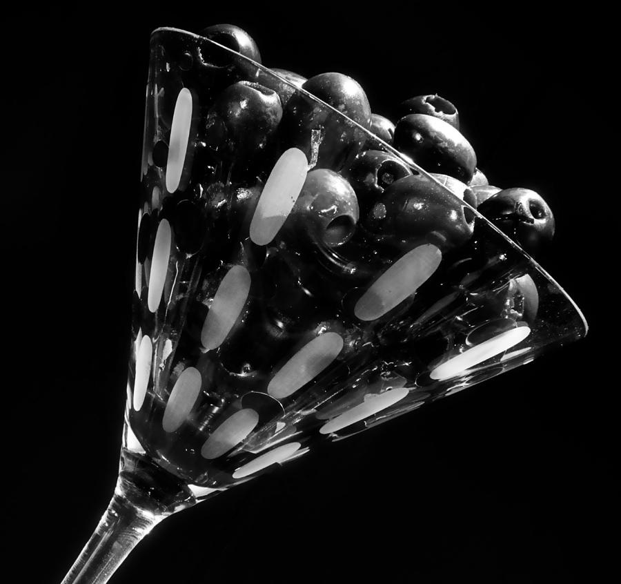 Ebony Eyes Martini Glass Photograph