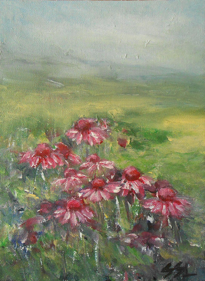 Echinacea Painting by Jane See