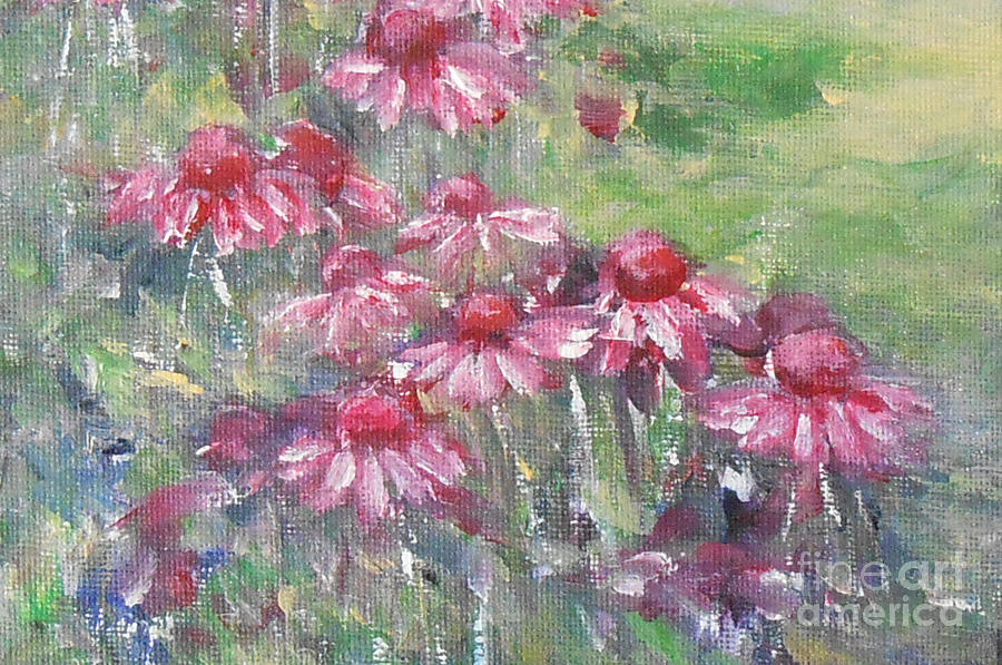 Echinacea purpurea Painting by Jane See
