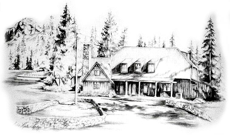 Architecture Drawing - Echo Lake Lodge by Jonni Hill