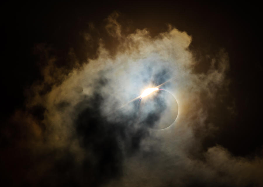 Nature Photograph - Eclipse Diamond Ring by Silken Photography