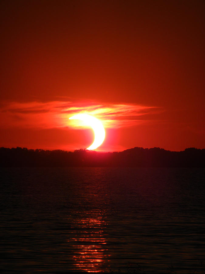 Eclipse Over Marion Reservoir 2 Photograph by Sheri Lauren