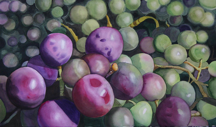 Grape Painting - Eco 10 by Cathy Ehrler