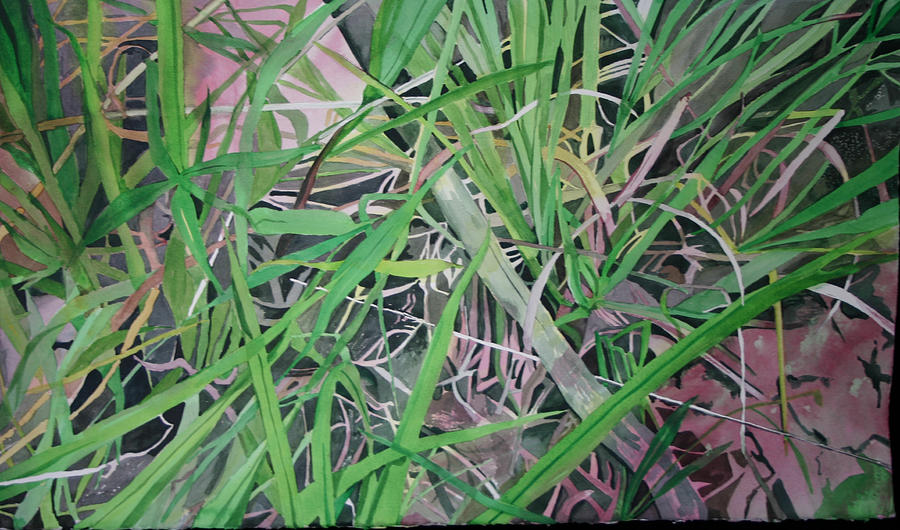 Grass Painting - Eco 8 by Cathy Ehrler