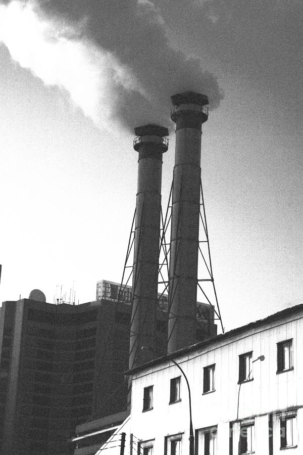 Moscow Photograph - Ecological disaster Moscow - old format photograph by Lali Kacharava