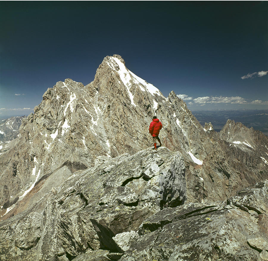 409222-A-Ed on Top of Middle Teton Photograph by Ed  Cooper Photography