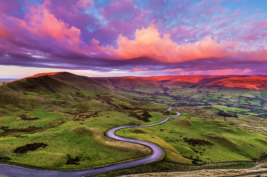 Edale Twisty Road, Peak District Photograph by John Finney Photography