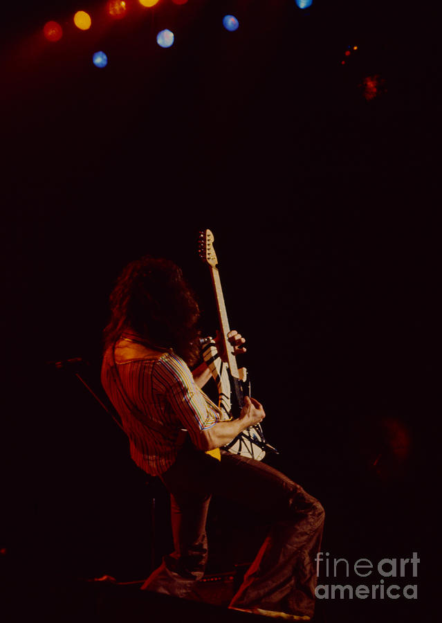 Eddie Van Halen - Van Halen at the Oakland Coliseum 12-2-1978  #1 Photograph by Daniel Larsen