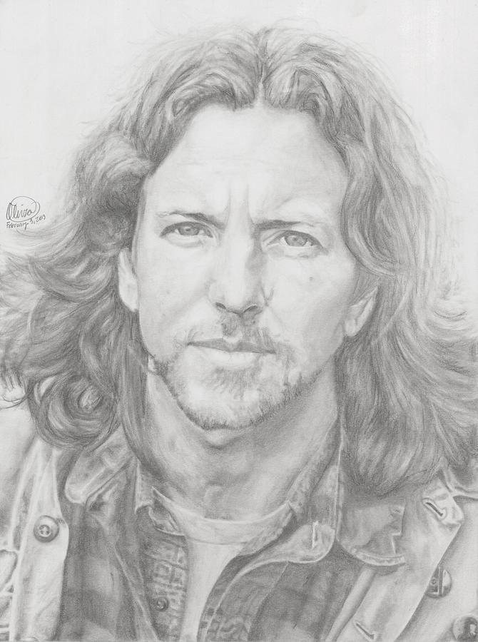 Eddie Vedder Drawing by Olivia Schiermeyer