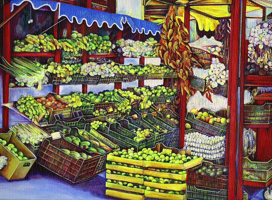 Eddies Market Hungary Painting by Gaye Elise Beda