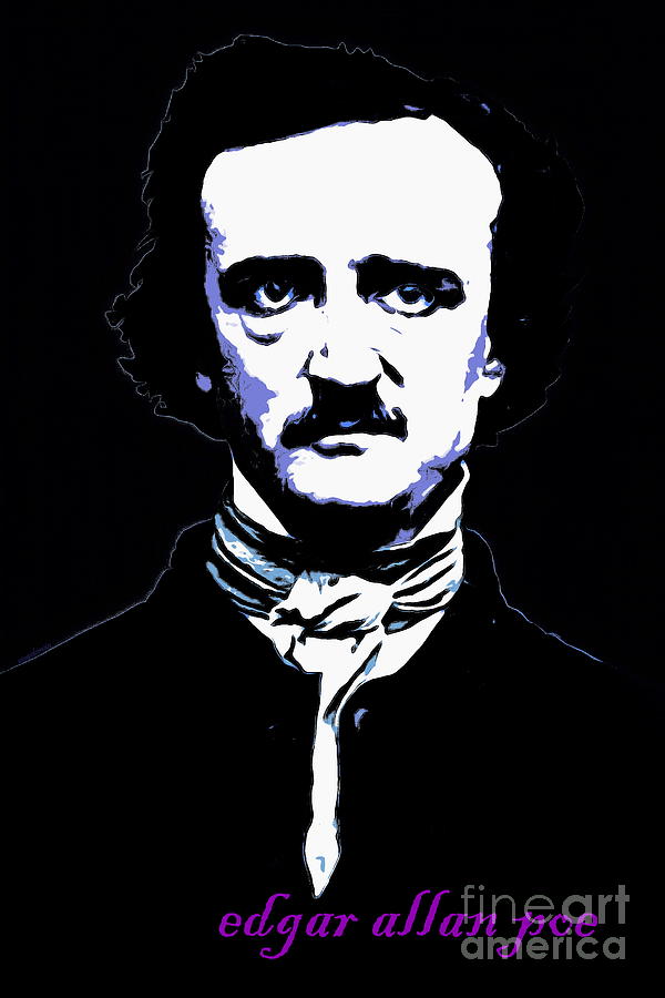 Edgar Allan Poe 20140914poster v2 Photograph by Wingsdomain Art and Photography