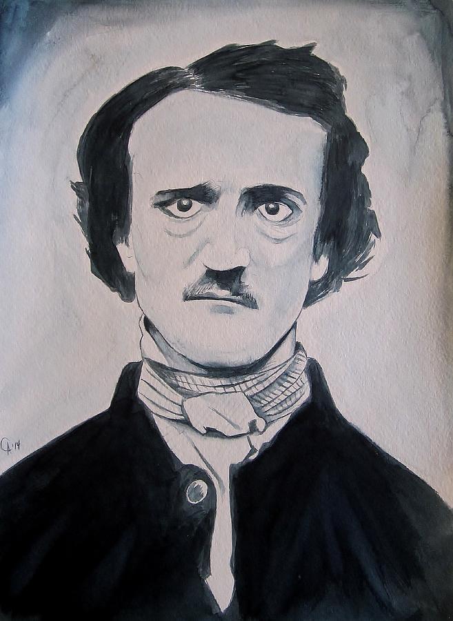 Portrait Painting - Edgar Allan Poe by Cable Angel