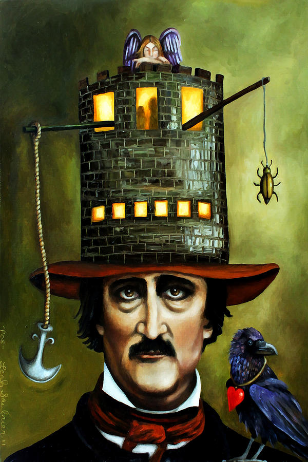 Edgar Allan Poe edit 2 Painting by Leah Saulnier The Painting Maniac