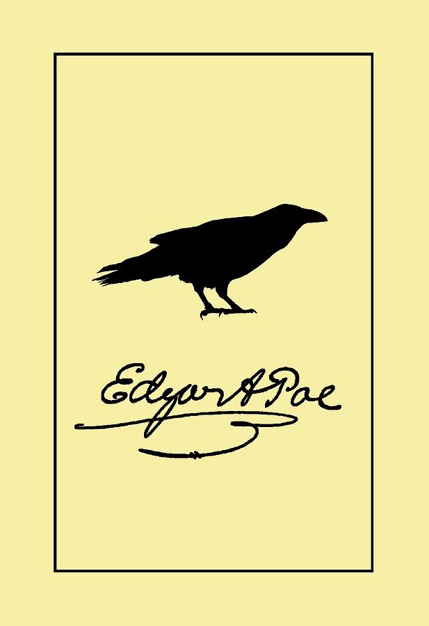 Edgar Allan Poe The Raven Black On White Photograph by Suzanne Powers