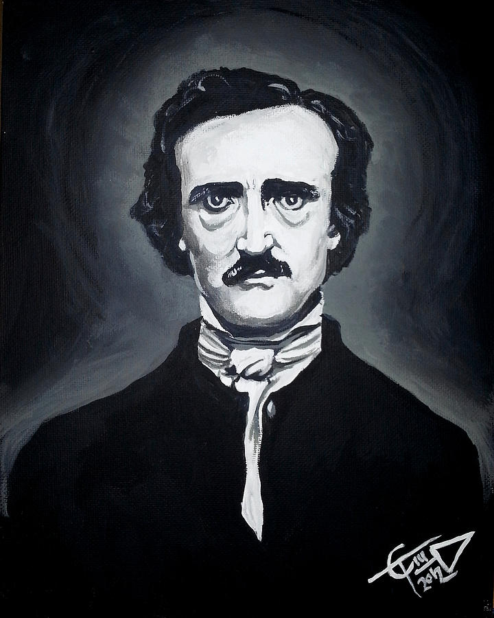 Edgar Allan Poe Painting by Tom Carlton