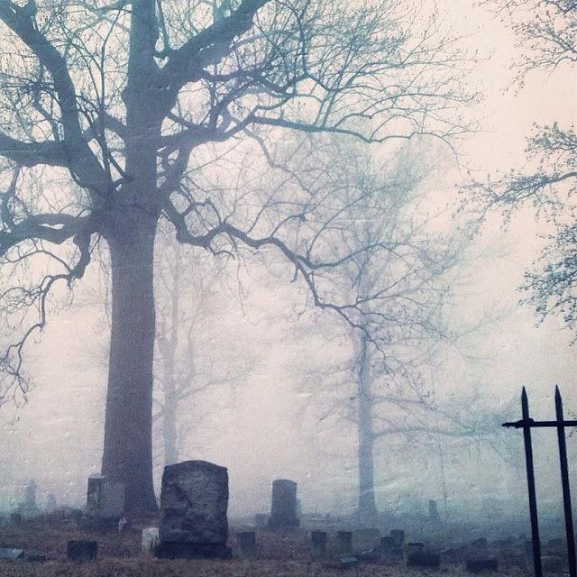 Newark Photograph - Edge Of Cemetery #newark #hipstamatic by Mary Ann Reilly