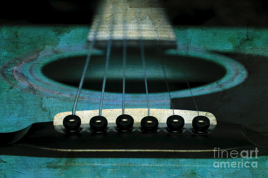 Edgy Abstract Eclectic Guitar 1 Photograph by Andee Design