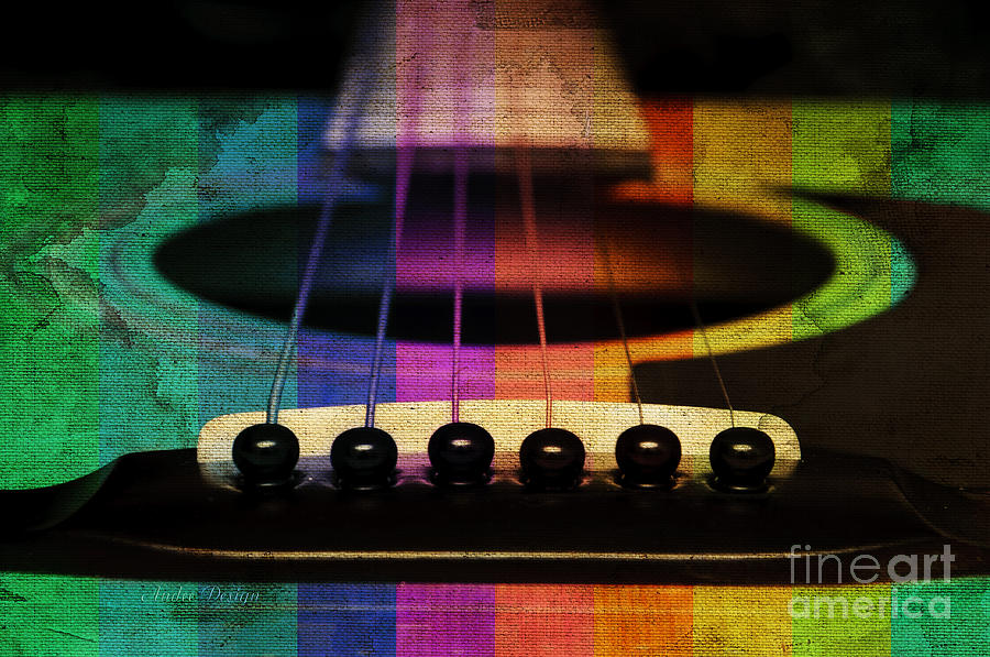 Edgy Abstract Eclectic Guitar 20 Photograph by Andee Design