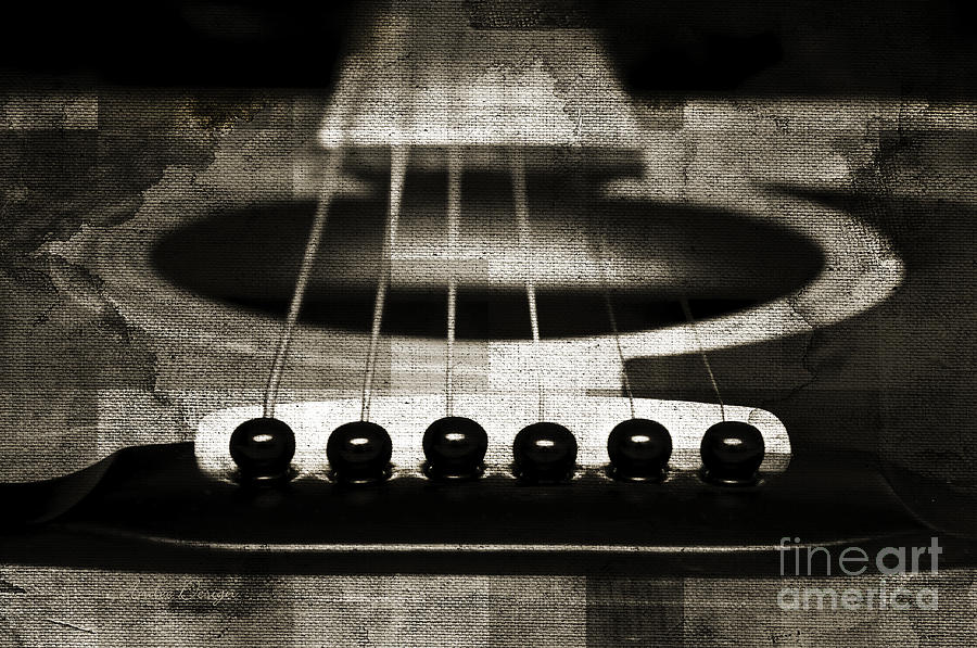Edgy Abstract Eclectic Guitar 22 Photograph by Andee Design