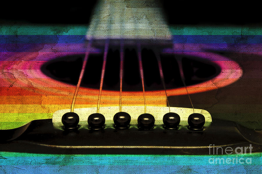 Edgy Abstract Eclectic Guitar 23 Photograph by Andee Design