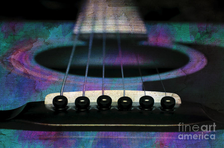 Edgy Abstract Eclectic Guitar 26 Photograph by Andee Design