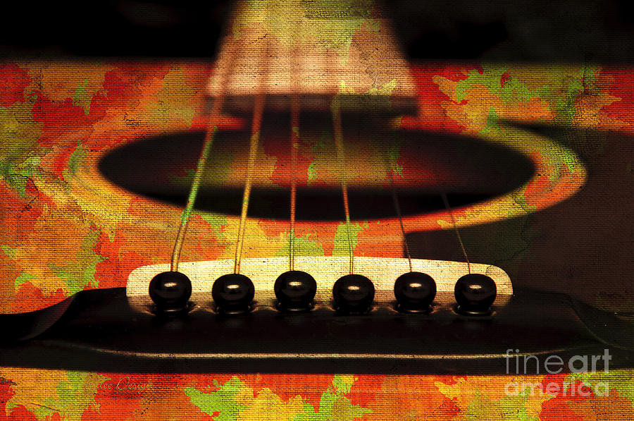Edgy Abstract Eclectic Guitar 28 Photograph by Andee Design