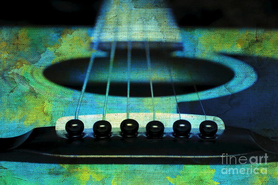 Edgy Abstract Eclectic Guitar 29 Photograph by Andee Design