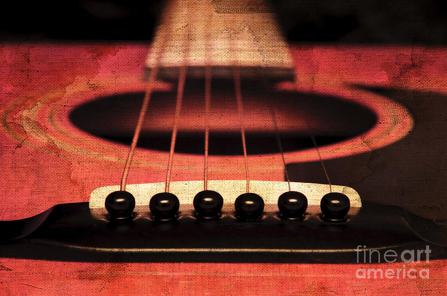 Edgy Abstract Eclectic Guitar 7 Photograph by Andee Design