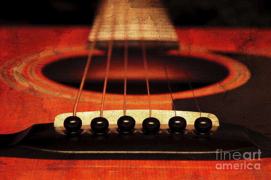 Edgy Abstract Eclectic Guitar 8 Photograph by Andee Design