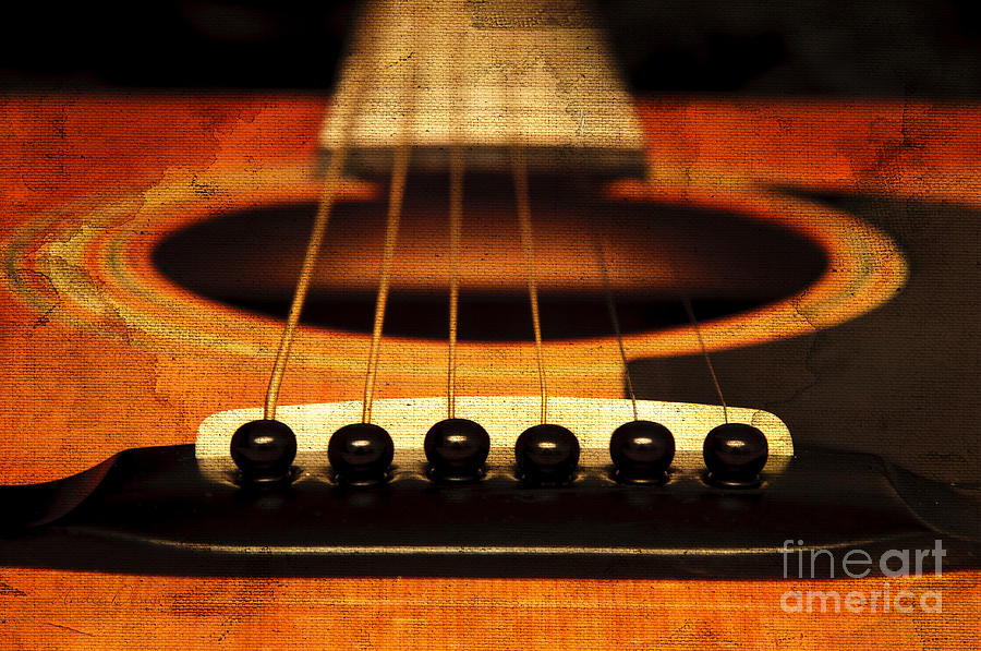 Edgy Abstract Eclectic Guitar 9 Photograph by Andee Design