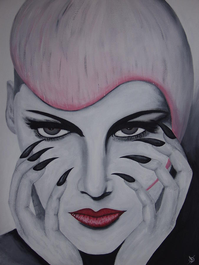 Woman Painting - Edgy by Dean Stephens