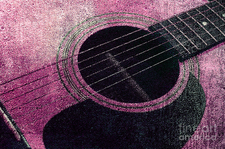 Edgy Guitar Pink 2  Photograph by Andee Design