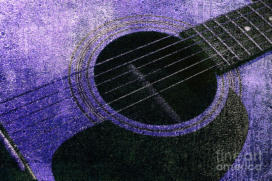Edgy Guitar Purple 2 Photograph by Andee Design