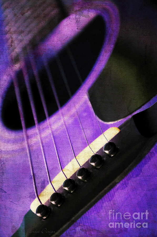 Edgy Purple Guitar  Photograph by Andee Design