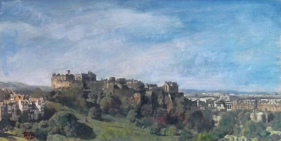 Edinburgh Castle Vista Painting by Richard James Digance