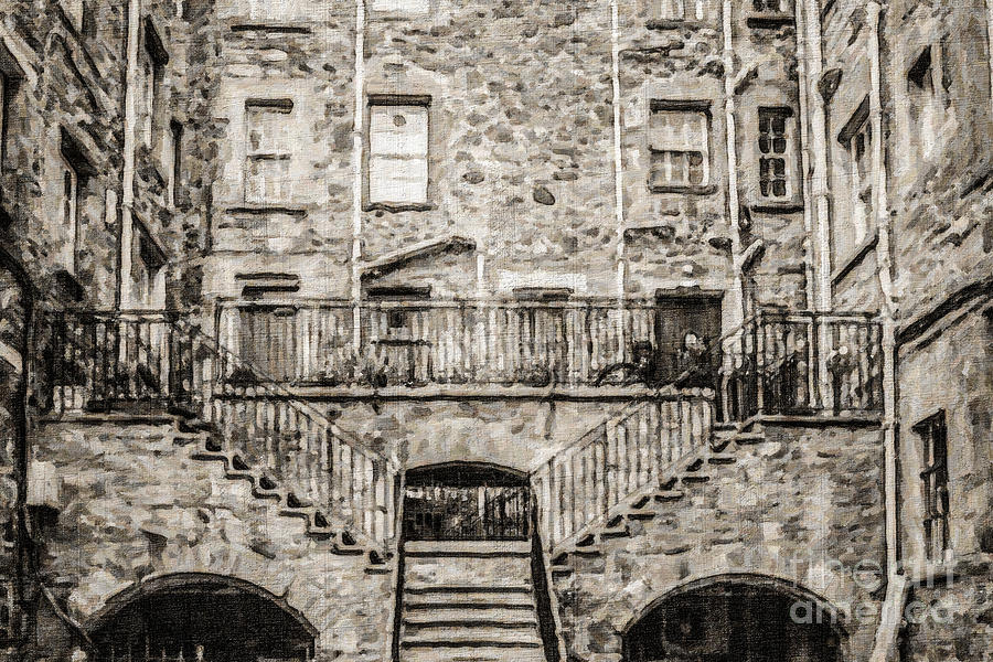 Edinburgh Close Digital Art by Liz Leyden
