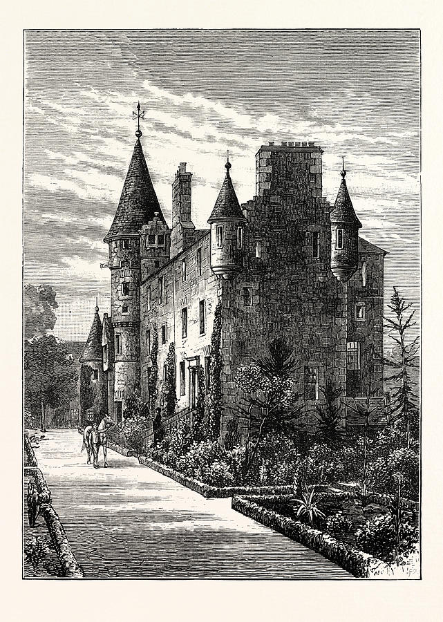 Edinburgh Craigantinnie House Drawing by English School - Fine Art America